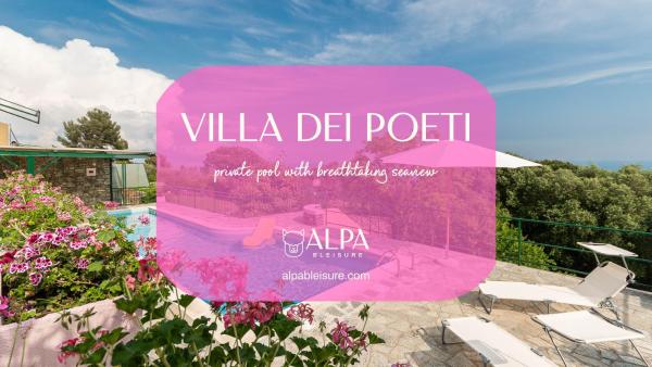 "Villa dei Poeti" piscina e vista mare mozzafiato - villa con piscina privata​ in Liguria